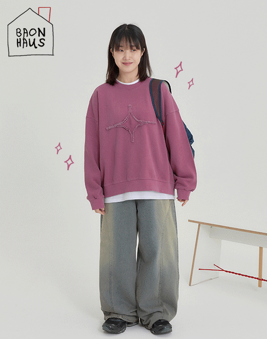 [4일간 new 5% sale] [BAONHAUS] 밀턴 피그먼트 오버 맨투맨 (2color)