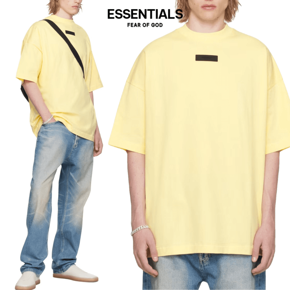 피오갓 에센셜 반팔 코튼 로고 코튼 그래픽 백로고 티셔츠