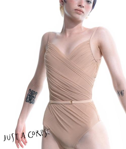 Just A Corpse - GRES Cache Coeur Draped Leotard