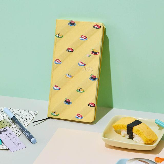 Bow & Tie: Sushi Weeks Hardcover Book / Weekly Horizontal / ENG or JPN edition / Jan start / Mon start - Techo Lineup - Hobonichi Techo 2025