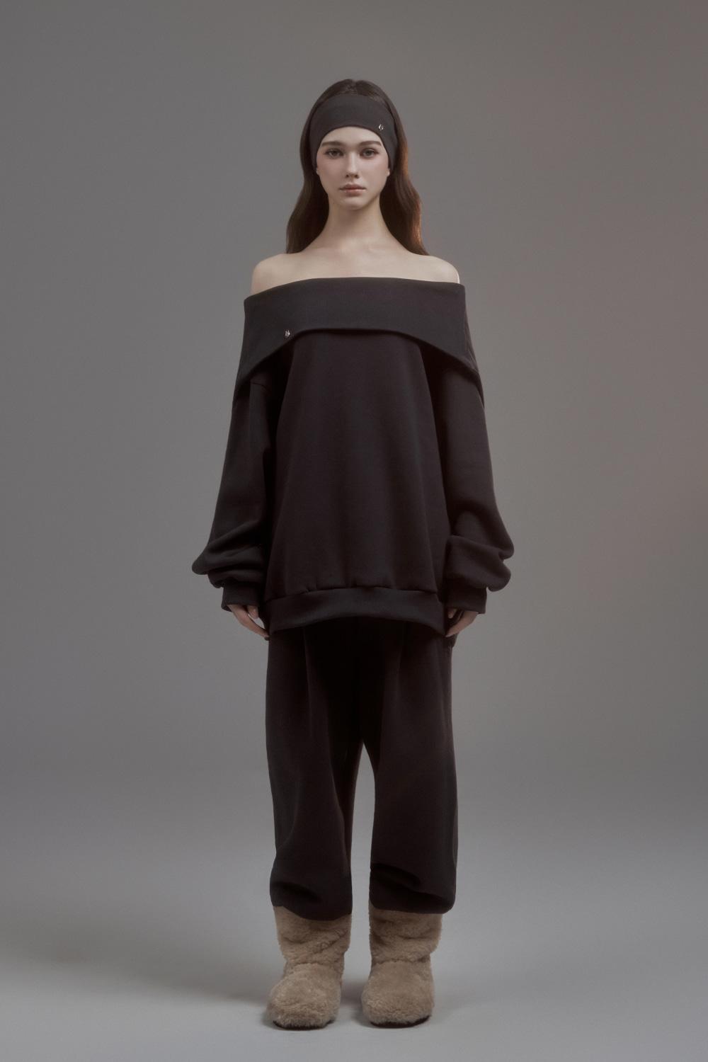 [11월12일 예약발송] Dew Folded Hoodie Sweatshirt - Grey