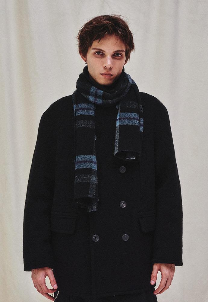 Boucle Wool Scarf_Japan Fabric_Black