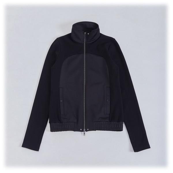 [2ND DROP] CURVED RIB PANEL ZIP-UP (BLACK)