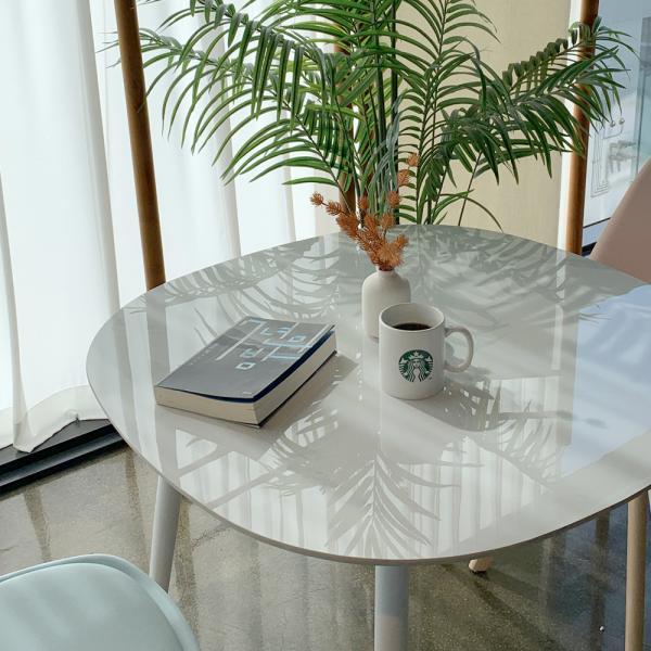 모도리 세라믹 원형 화이트 2인 식탁 테이블