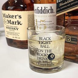 Eight ball Whisky Glass