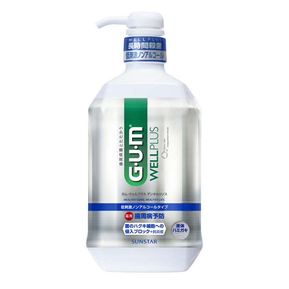 GUM 웰 플러스 덴탈 린스 저자극 무알코올 타입 900mL