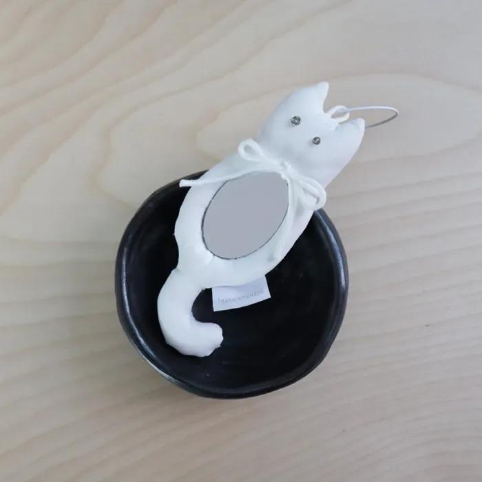 [8/29 예약발송] mini cat cushion mirror keyring