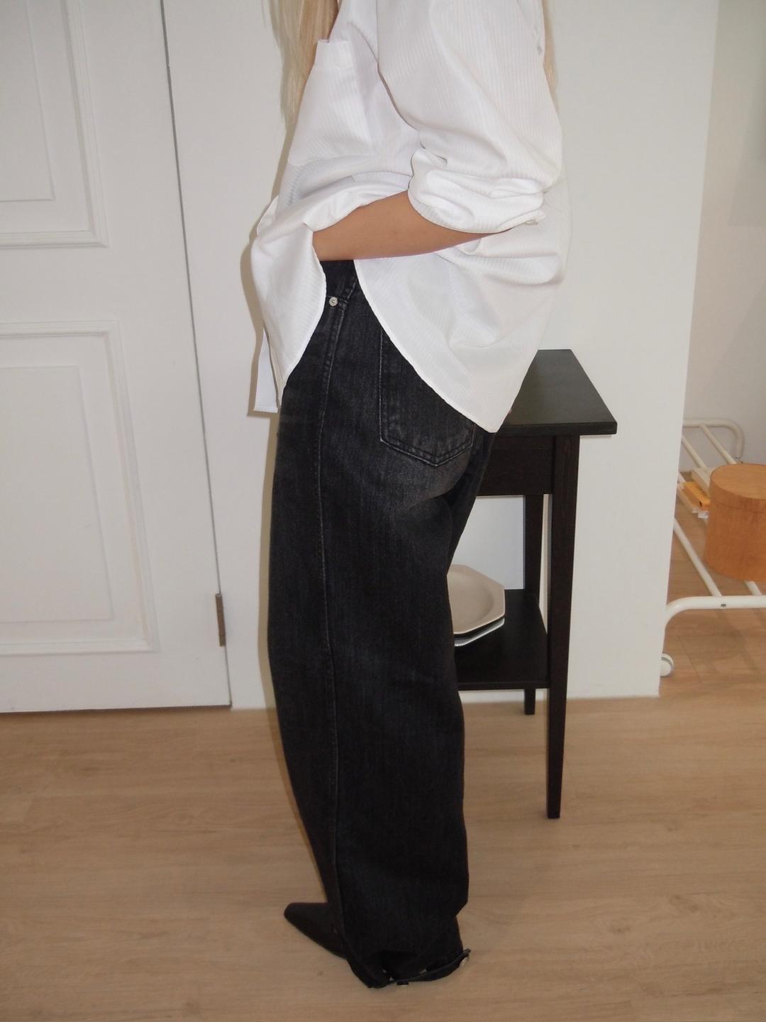 Canton wide denim pants