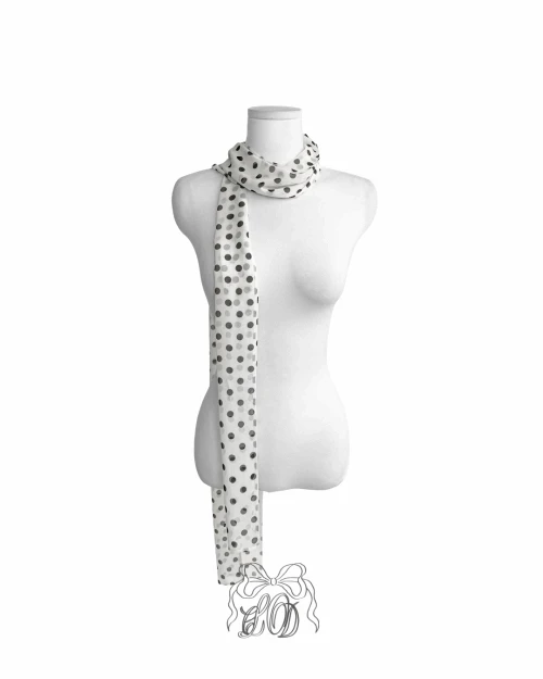 [♡MADE♡/오늘출발] the dot long chiffon scarf