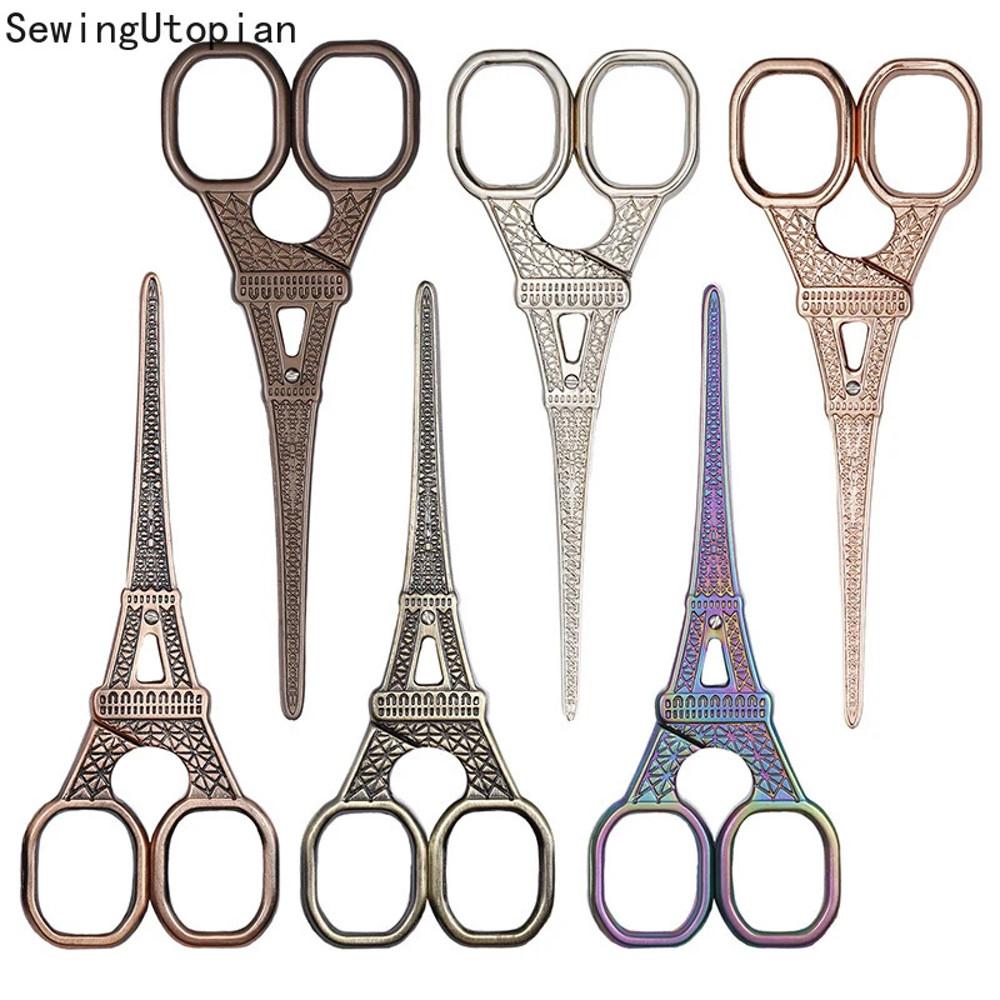 스테인레스 스틸 유럽 빈티지 에펠 탑 가위 14cm 바느질 골동품 및 작업