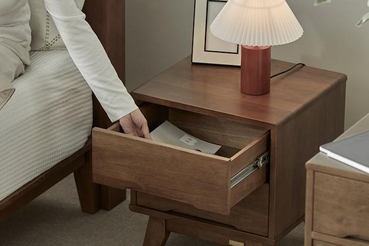 고무나무 원목 2단 로렌협탁