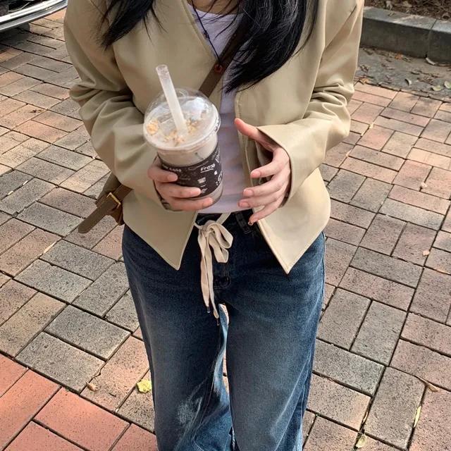 노카라 레더 자켓 (2color)