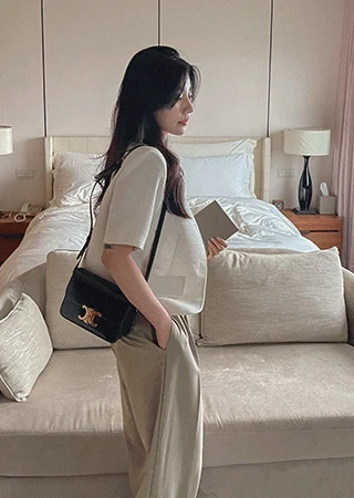크림 트위드 반팔 자켓