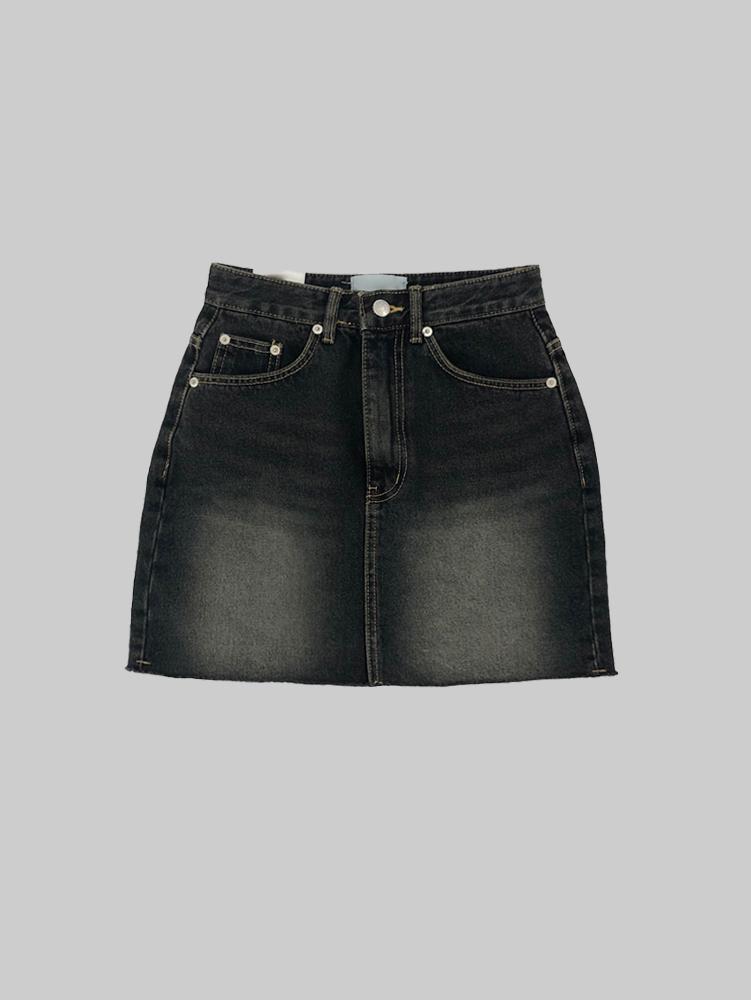 토마토스토어 [5,000장판매] 로케 빈티지워싱 다크데님 미니스커트