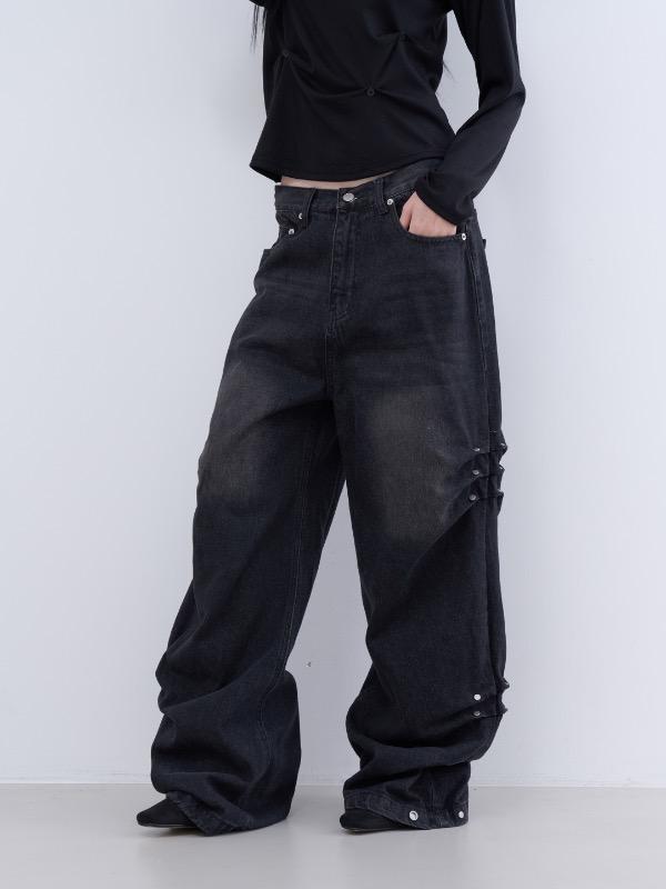 architect rivet wide denim pants