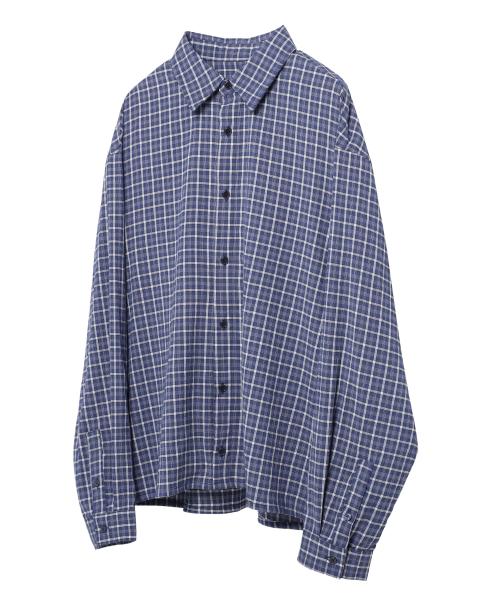 Relaxed Tartan Check Shirt - Blue