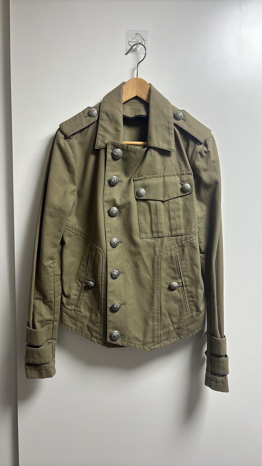 발망 13ss 나폴레옹 스틸 버튼 카키 자켓 48사이즈 | 후루츠패밀리