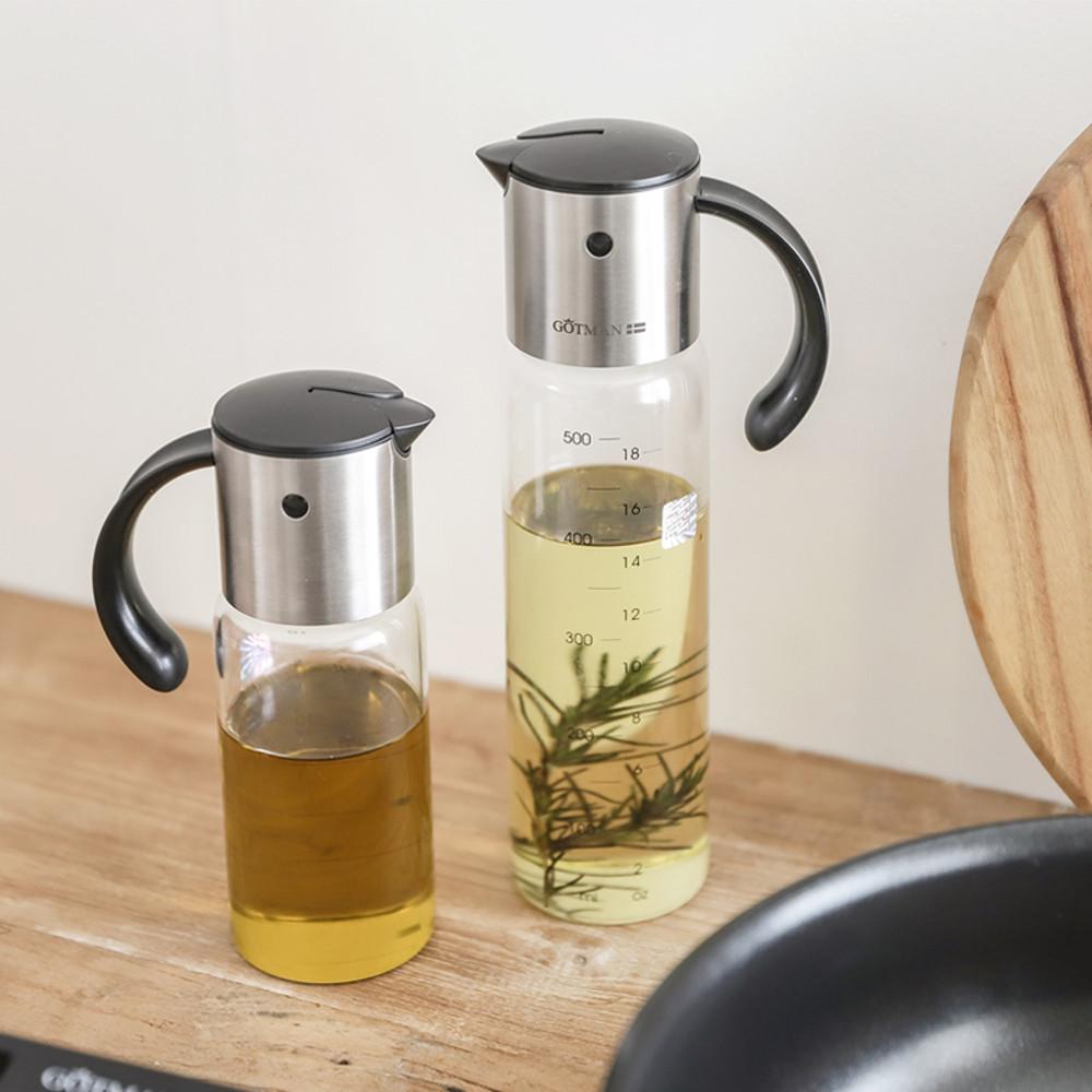 고트만 자동오픈 오일디스펜서 소스통 320ml+520ml 2종