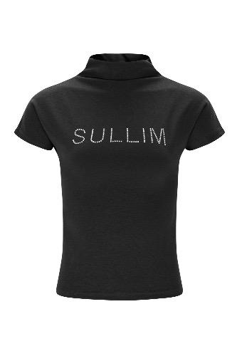 SULLIM CRYSTAL CURVE TEE (BLACK)