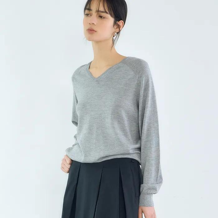 Essential 032 V-neck wool knit (4color)