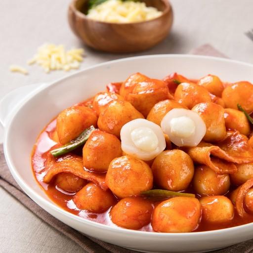 감자옹심이로 만든 치즈 옹볶이