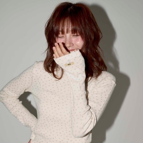 (5th) FLORAL PRINTED LONG SLEEVE TEE (cream)