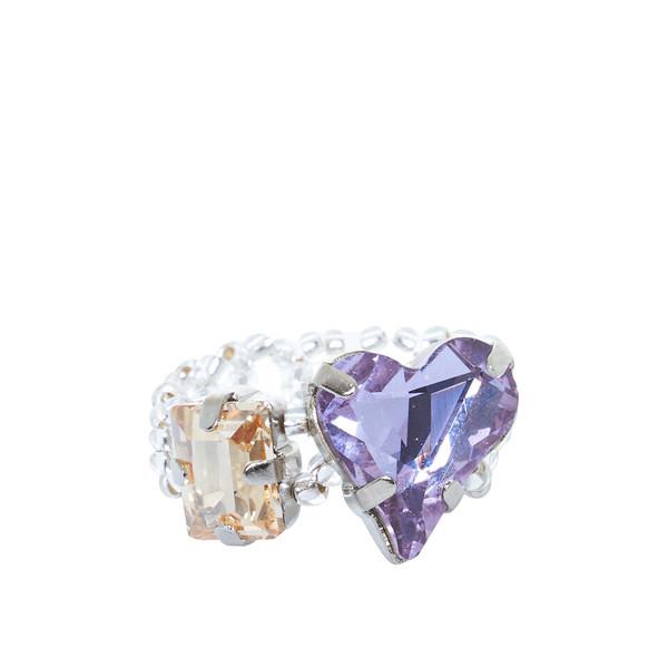 Stone Beads Ring (Purple)