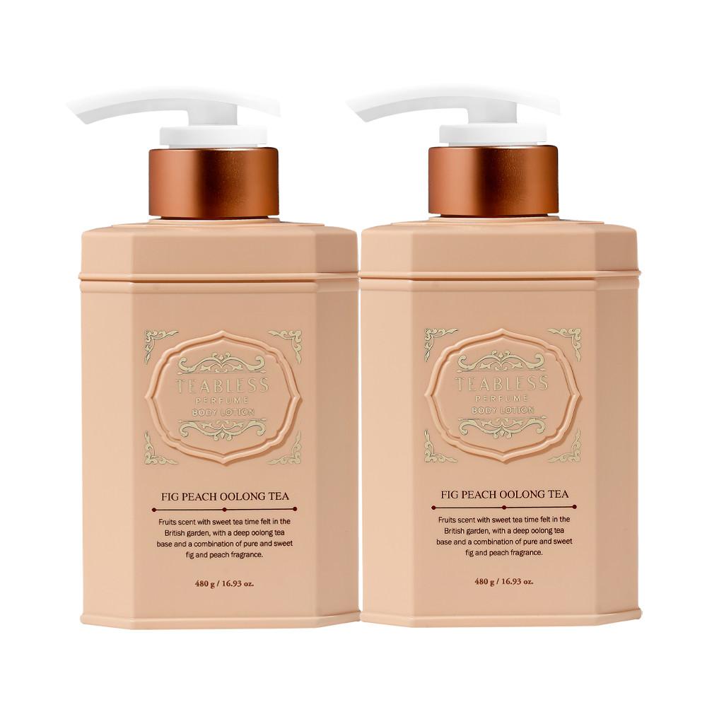 1+1 티블레스 피그피치 우롱티 퍼퓸 바디로션 480ml 푸르츠 무화과 상큼한 향기 향 좋은 대용량 향수