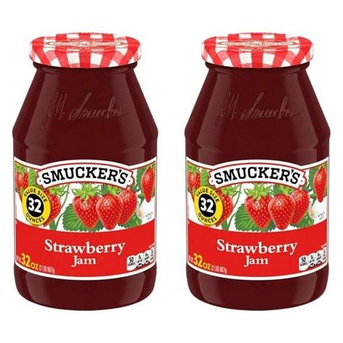 스머커즈 Strawberry Jam 2개입, 1.81kg, 1개 - 잼/꿀/시럽 | 쿠팡