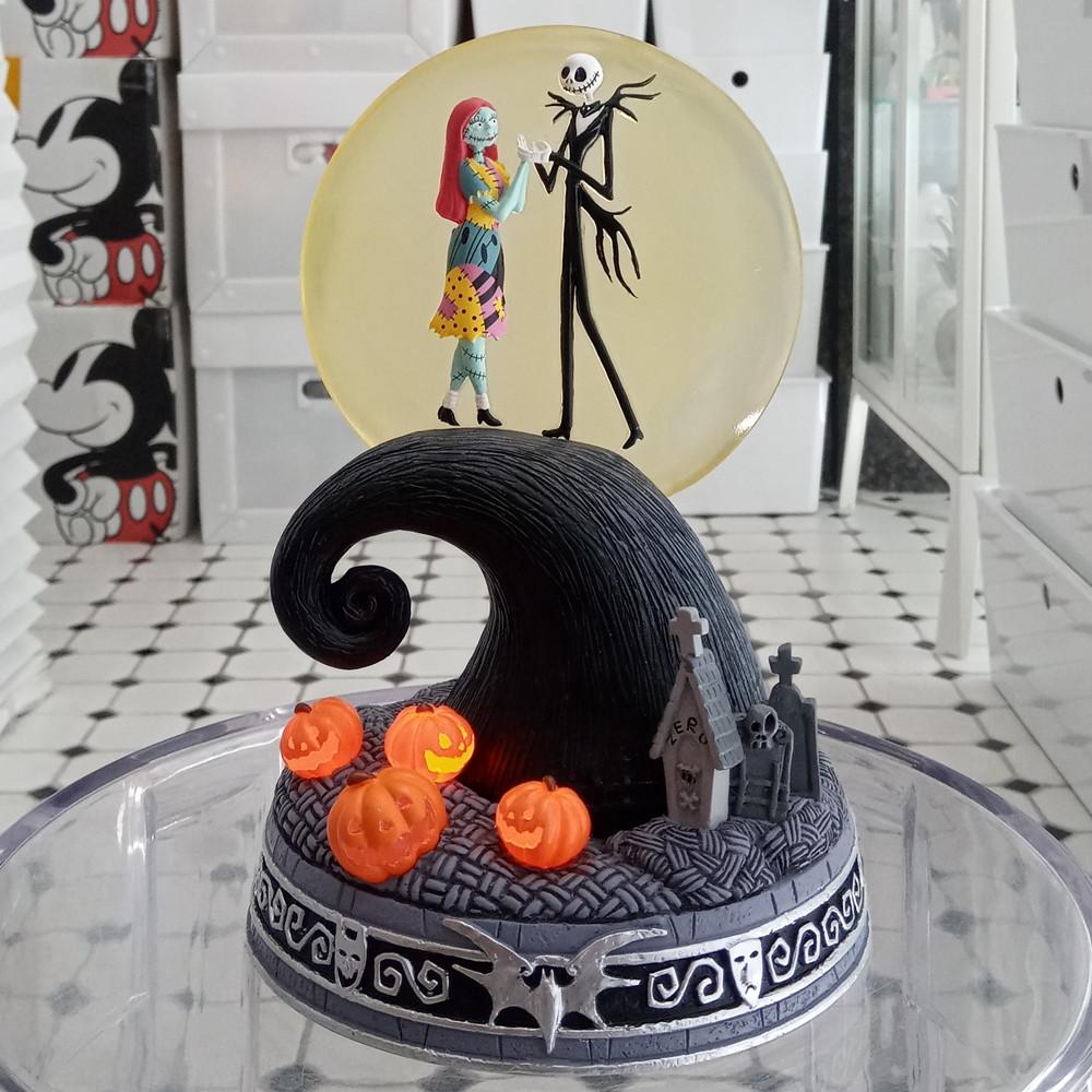 일본 샵 디즈니 크리스마스의악몽 잭 스켈링턴 & 샐리 피규어 LED 라이트 램프 조명 무드등 / 2020 할로윈 디즈니 스토어 재팬 [일본 직수입 정품]