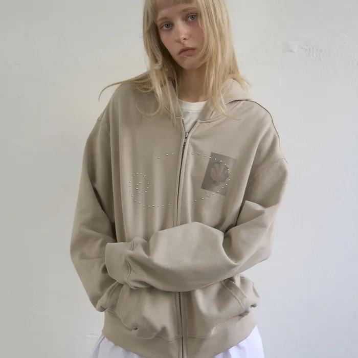 Dusty Zip-Up Hoodie Sand