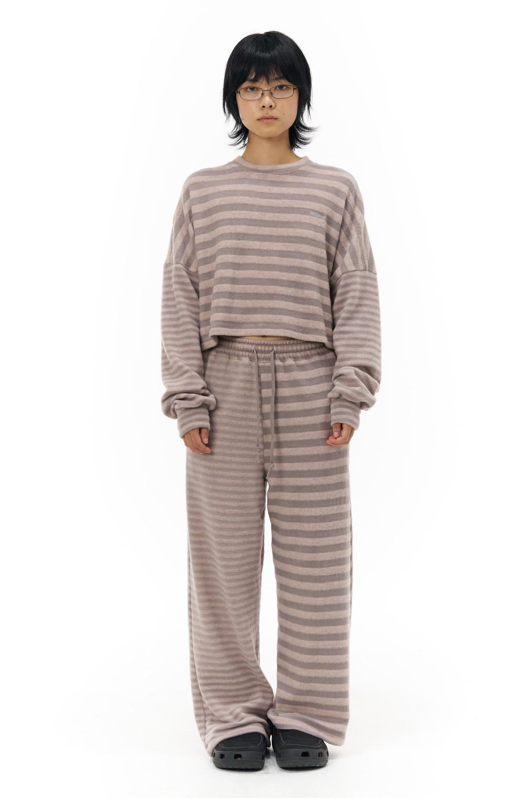 Mixed Stripe Pants_Pink