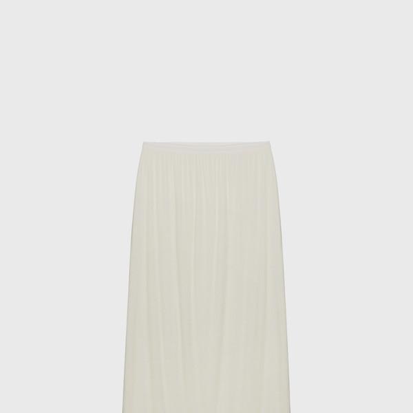 Tencel wool span skirt (ivory / gray / black)