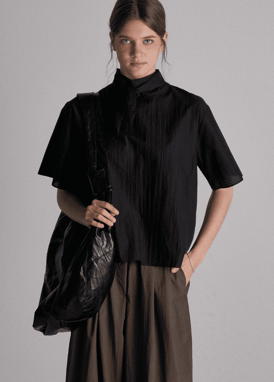 드이에 스카프 블라우스