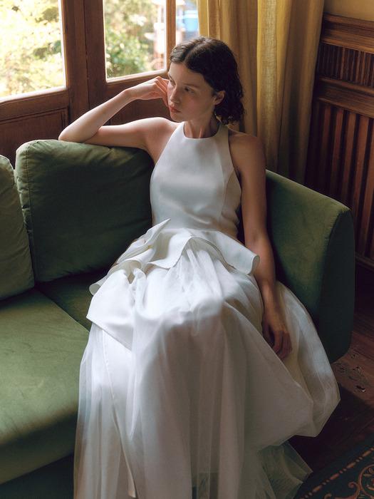 Bridal Ribbon Swan Dress_white