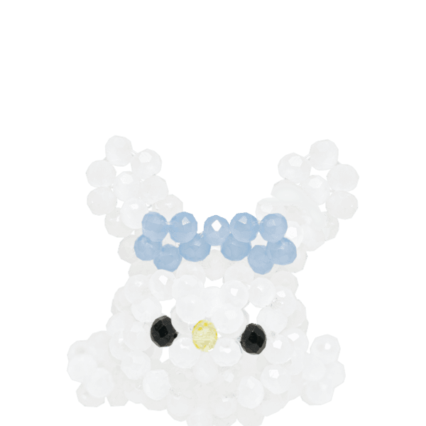 Rabbit Beads Ring (White)