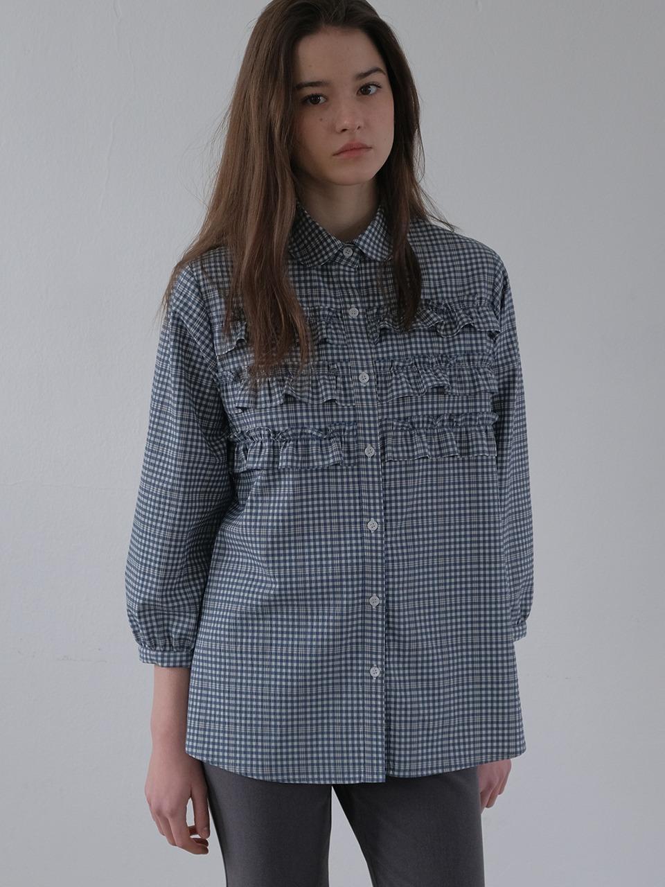 Ruffle shirt_blue