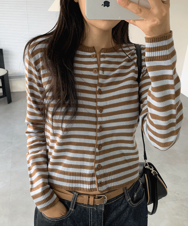 [당일🚀/주문폭주] 테이터 키치 스트라이프 가디건 4C