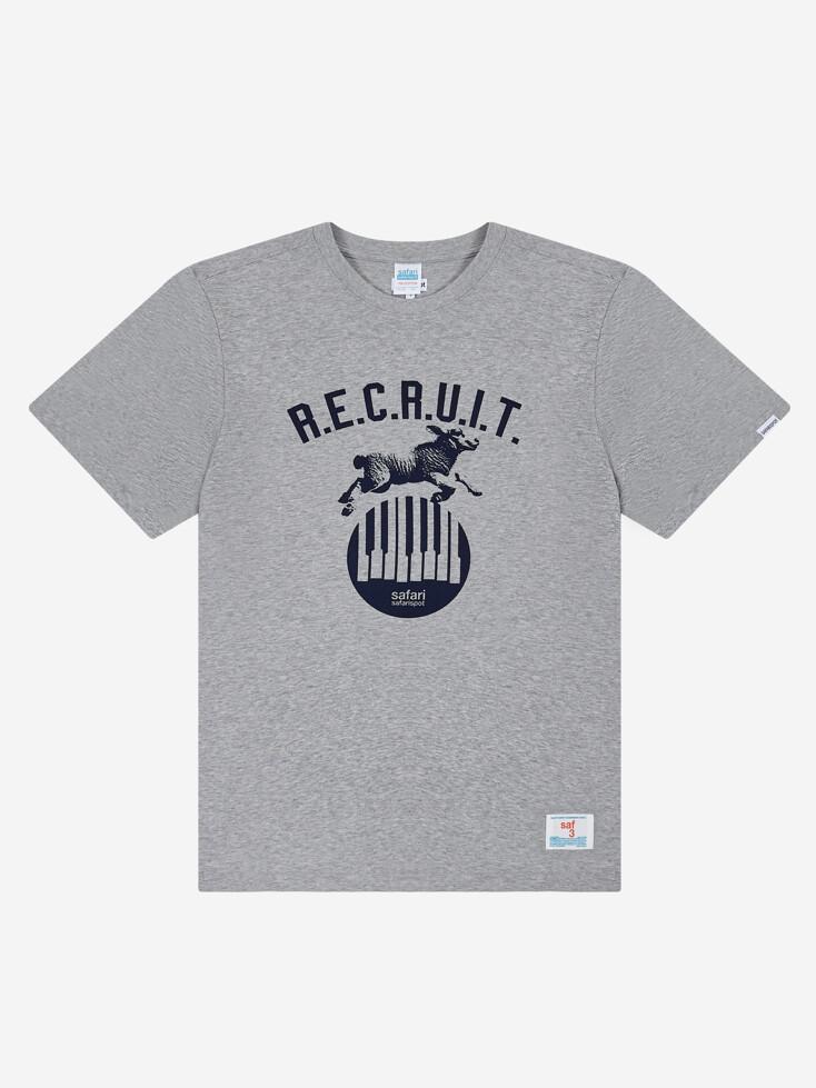 REC RUIT PIANO CIRCLE TEE (GRAY/NAVY)