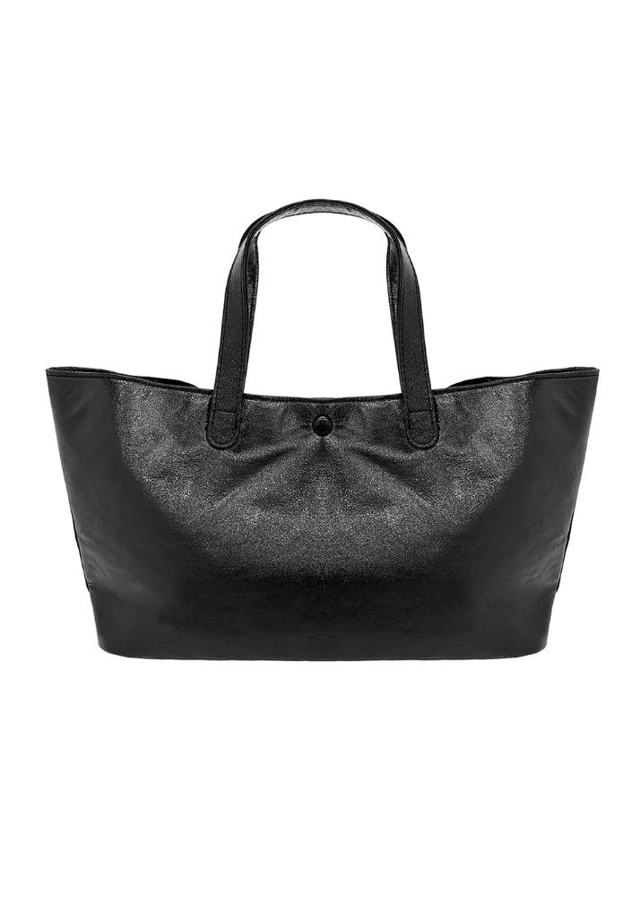 no.248 black foil wide tote bag