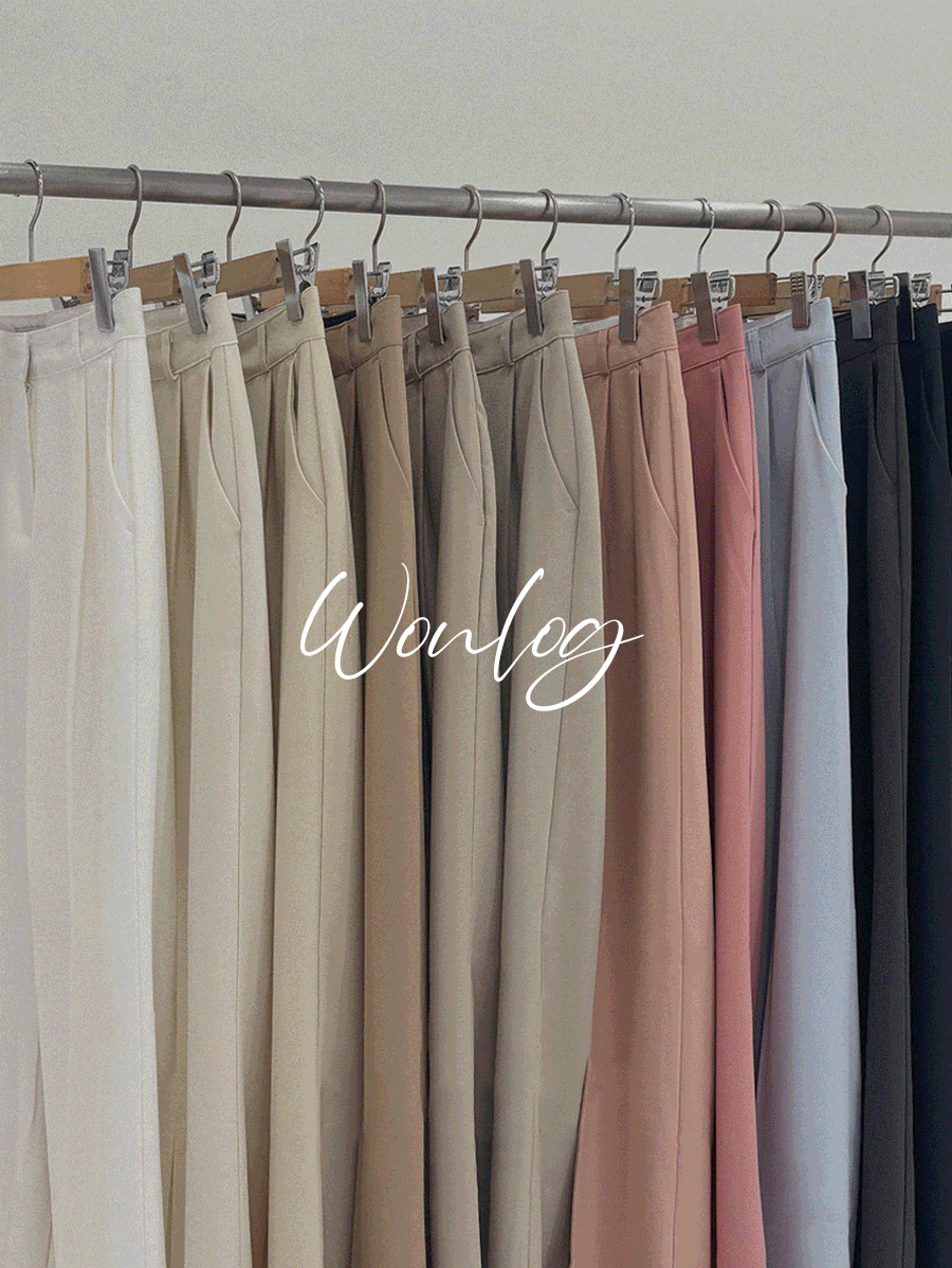 원로그 [얼리스프링ෆ/20color] WONT 스프링 핀턱 슬랙스 (미니,숏,롱,맥시ver)