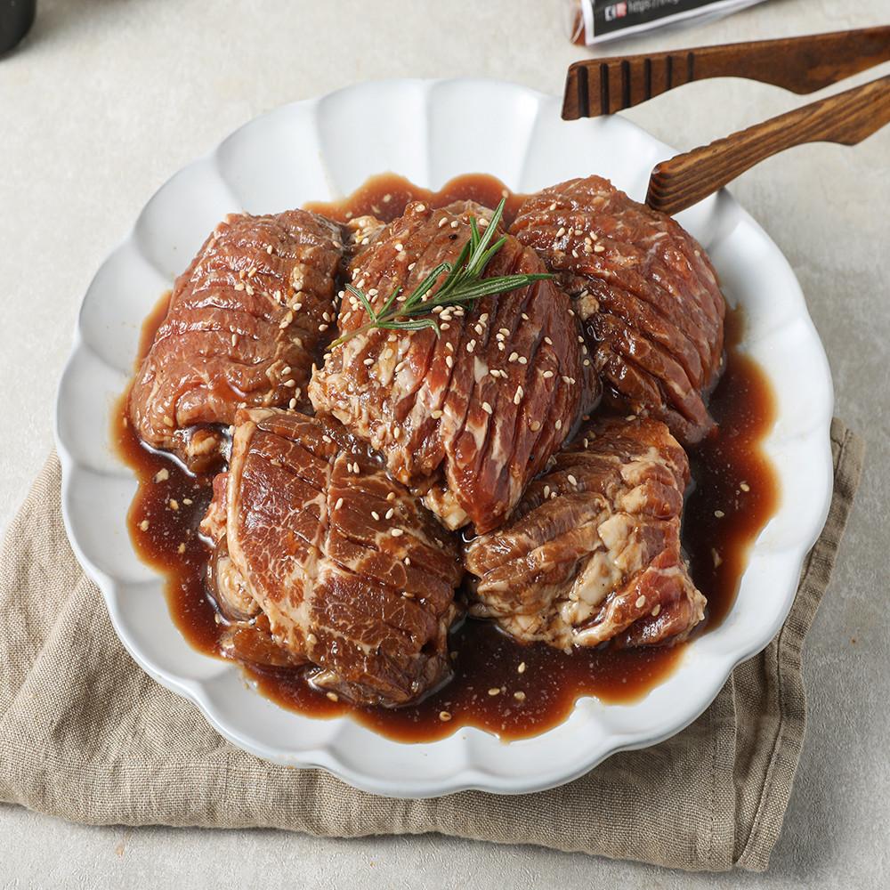 수제 돼지갈비 맛 양념목살 왕구이 300G 2팩+2팩