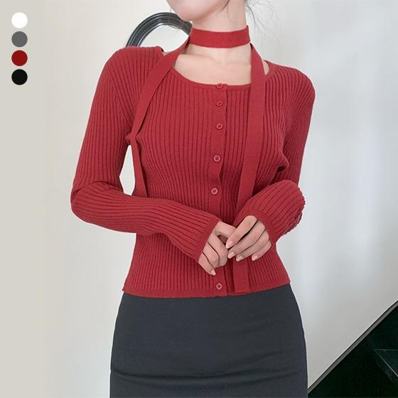 고고싱 [오늘출발][타이+가디건세트] 타이 골지 가디건 (타이세트,니트가디건,타이가디건,골지가디건,타이니트,골지니트,긴팔가디건,레드가디건)