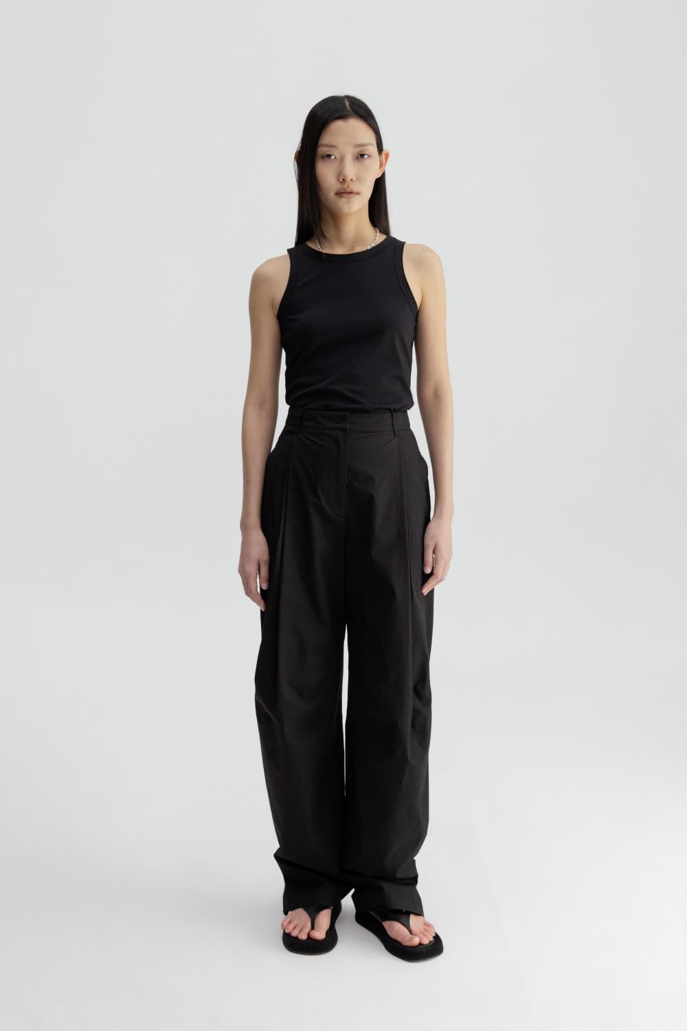 SEGMENTED SNAP PANTS (BLACK)