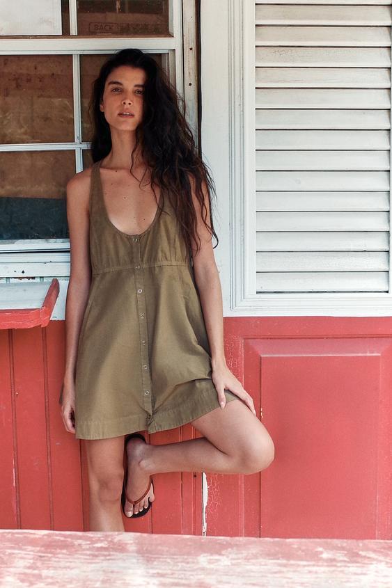 워싱 포플린 원피스