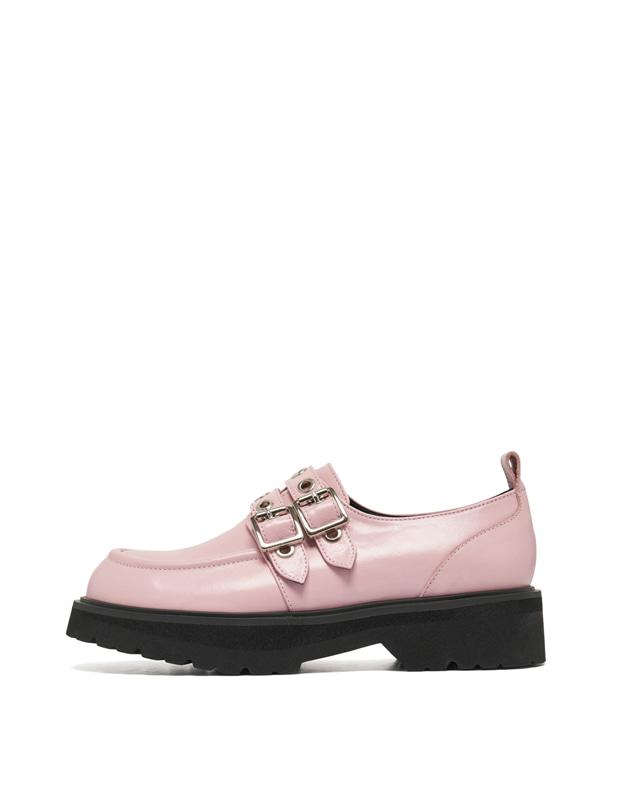 Biker Platform loafer pink