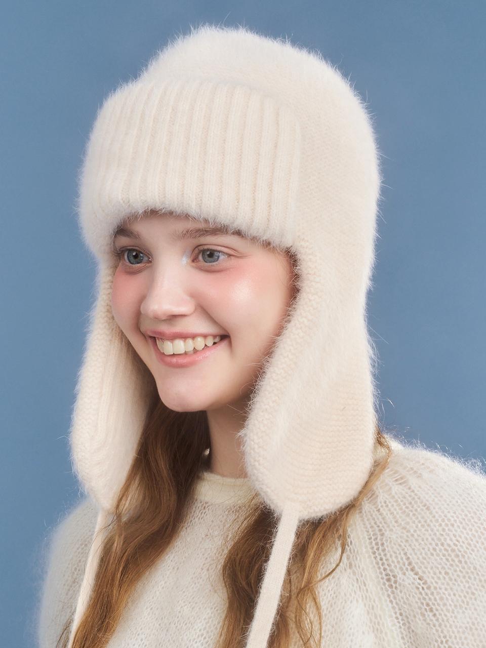 [12/20 예약배송][29cm 단독 컬러] snowy angora trooper hat_beige