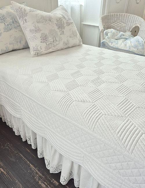프렌치 쿨 냉감스프레드 – 레이스 여름 침대패드