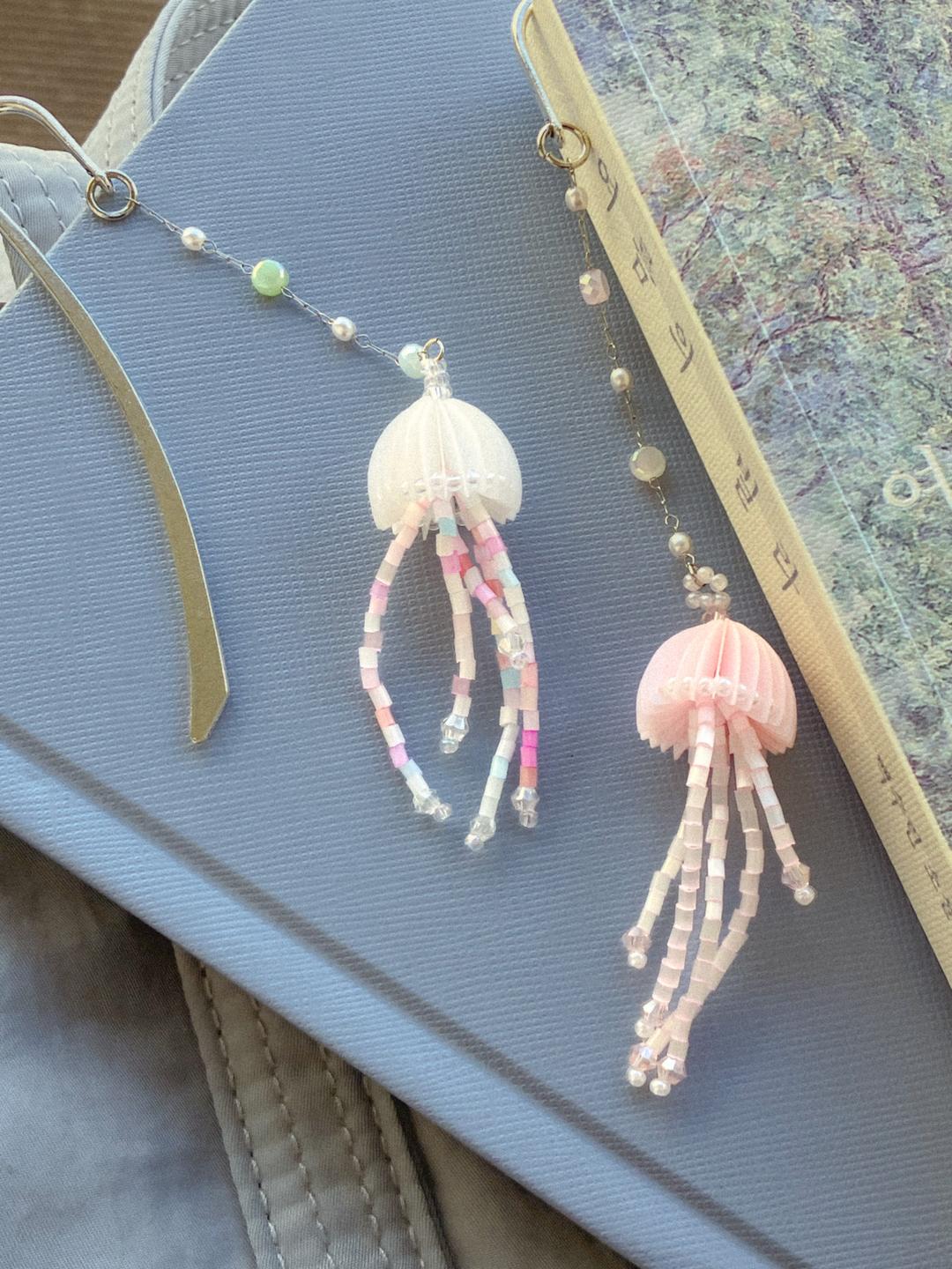 채널202 해파리 비즈 책갈피 북마크 독서템 독서모임선물