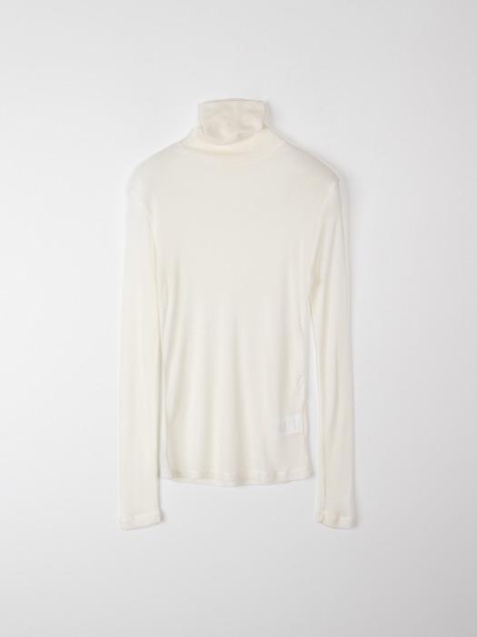 Wool turtleneck T (Ivory)